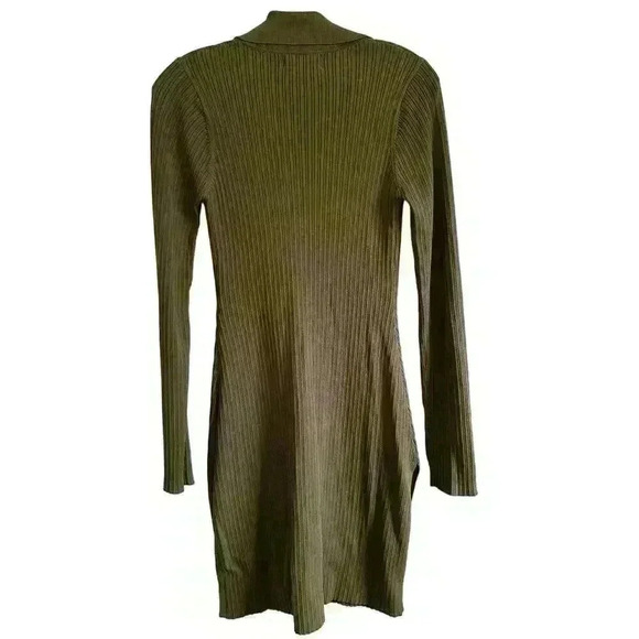 NICHOLAS NWOT Olive Ribbed Knit "Jasmin Tunic" Dress Sz M - Picture 5 of 16